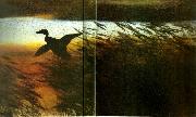 bruno liljefors sommarnatt, lyftande ander Germany oil painting artist